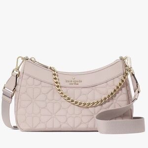 NWT Kate Spade Quilted Shoulder Bag in Cozy Grey